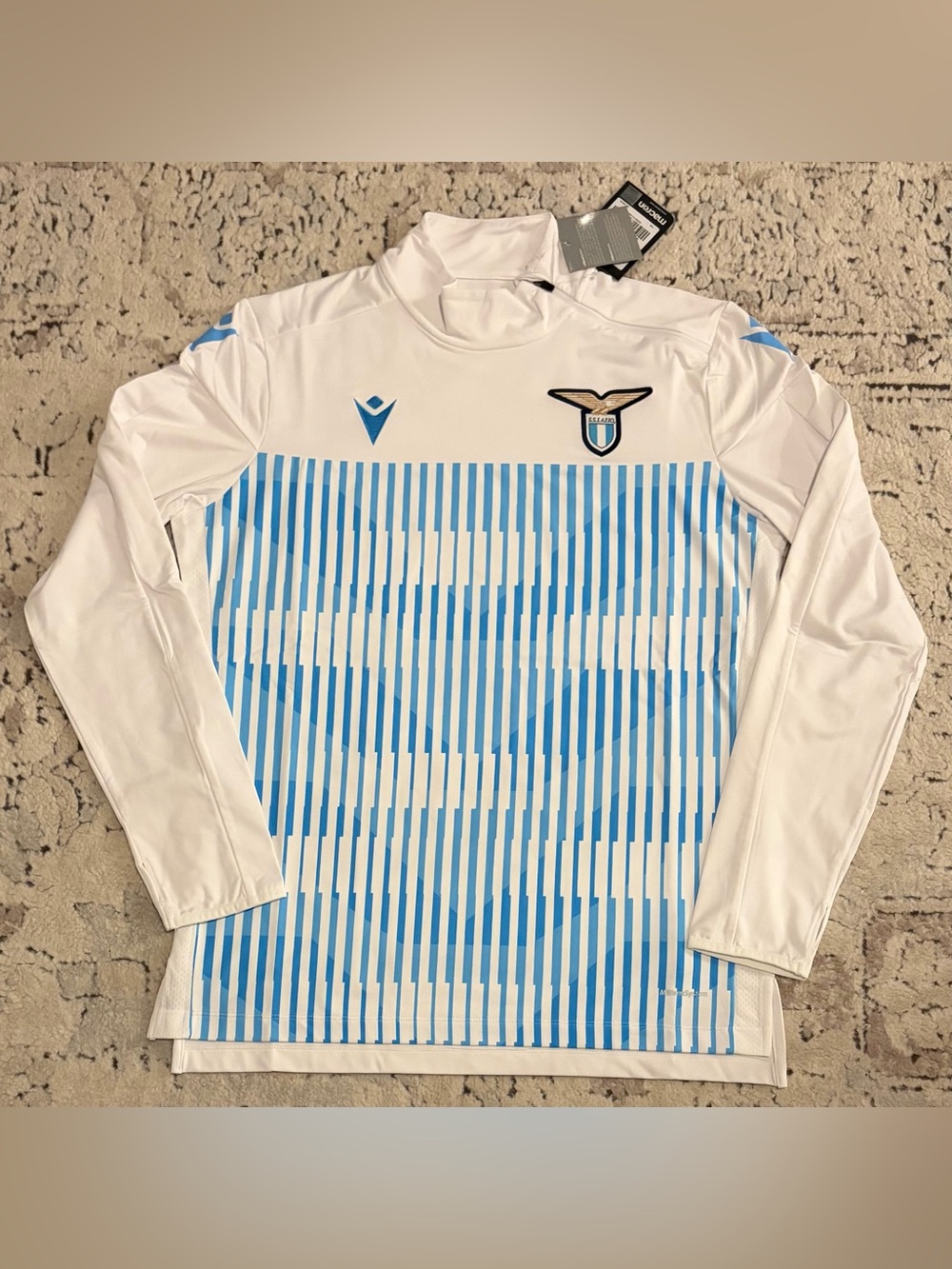 Macron Authentic S.S. Lazio 2019/2020 Italy Training Top Sweatshirt Men’s Sz: L
